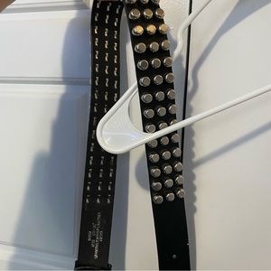 Black Studded Belt (Round Studs)